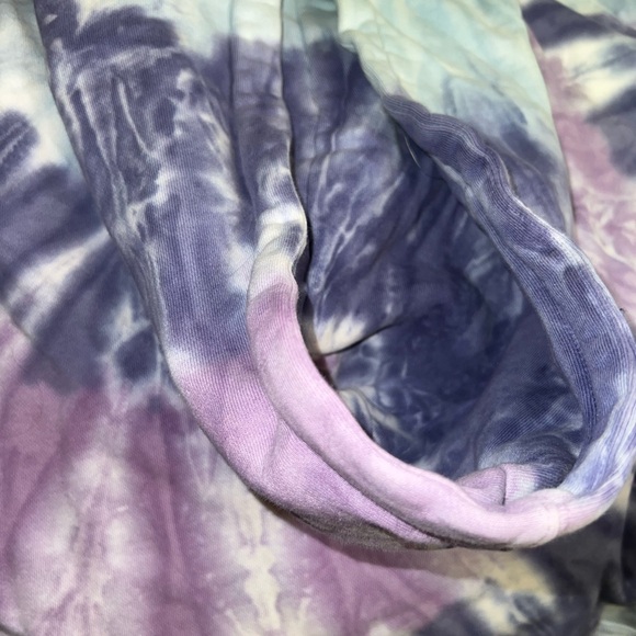Teddy Fresh Tie Dye Swirl Purple Unisex Hoodie Size S - Picture 4 of 5